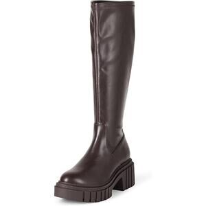 NWT The Drop Kennedy Pull-On Lug Sole Platform Boot chocolate sz 10